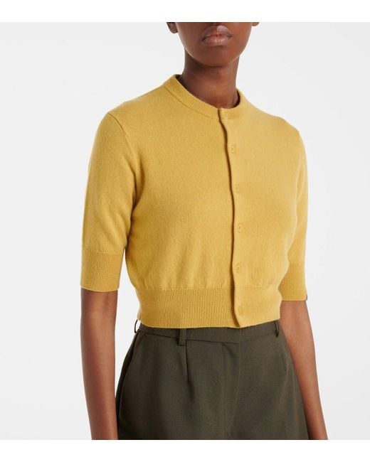 Extreme Cashmere Yellow N°474 Super Little Cashmere Cardigan