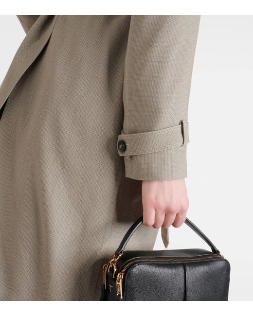 Tod's Gray Belted Trench Coat