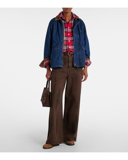 Polo Ralph Lauren Blue Corduroy-Trimmed Denim Jacket