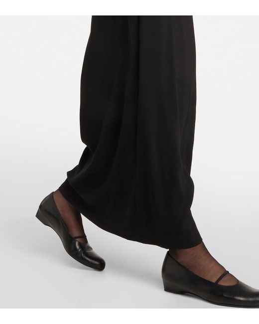 The Row Black Jery Silk Maxi Dress