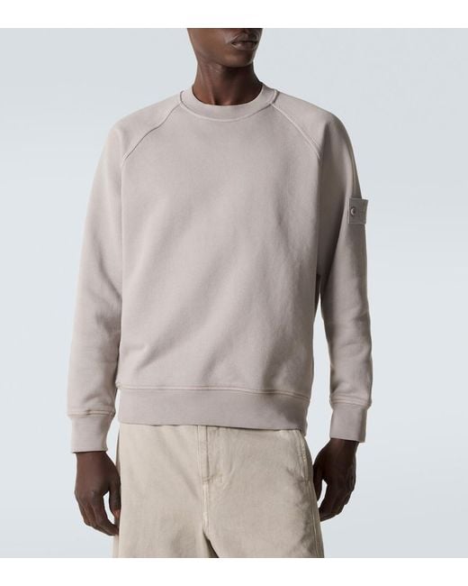 Stone Island Gray Compass Cotton Jersey Sweatshirt for men