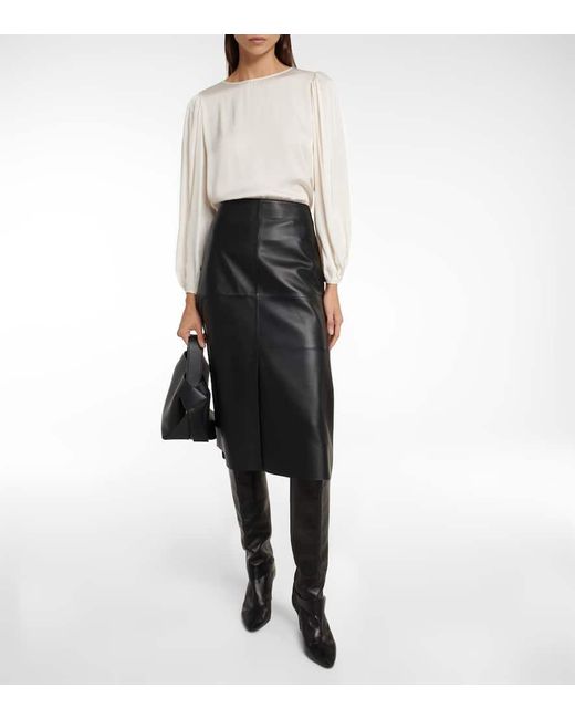 Velvet White Top Leila Aus Satin