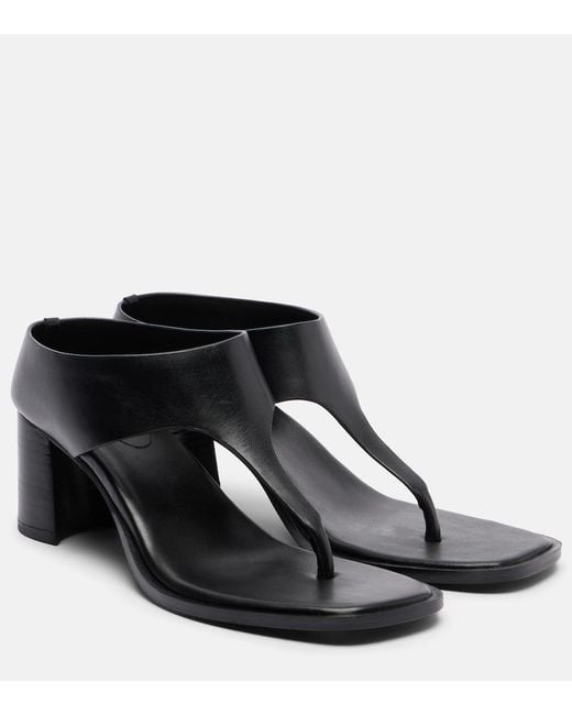 A.Emery Black Fairlie Leather Thong Sandals