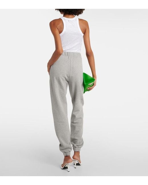 The Attico Gray Penny Cotton Fleece Sweatpants