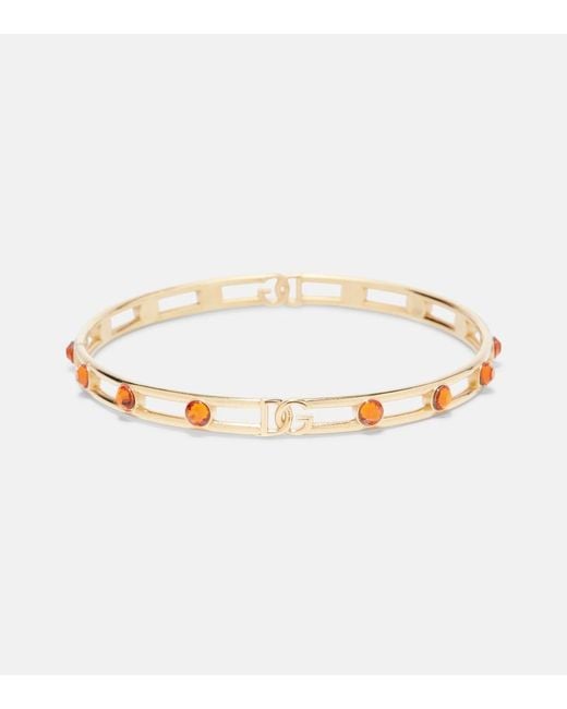 Dolce & Gabbana Metallic Dg Embellished Bangle