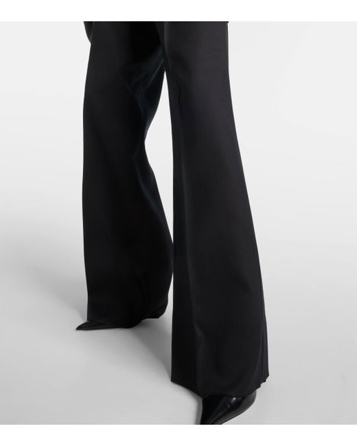 Sportmax Black Zirlo Cotton-blend Wide-leg Pants