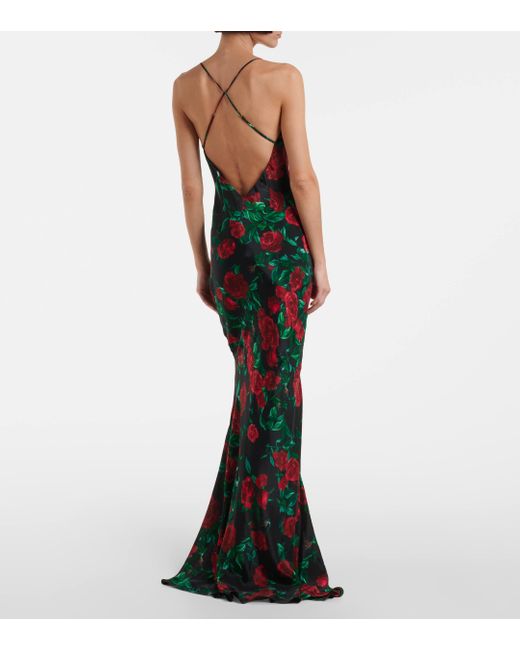 Alexandra Miro Black Isla Floral Maxi Dress