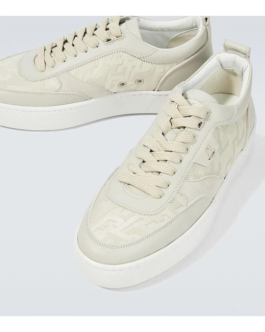 Christian Louboutin Sneakers Happyrui Mit Leder in White für Herren