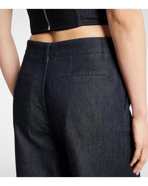Dolce & Gabbana Blue High-Rise Wide-Leg Jeans