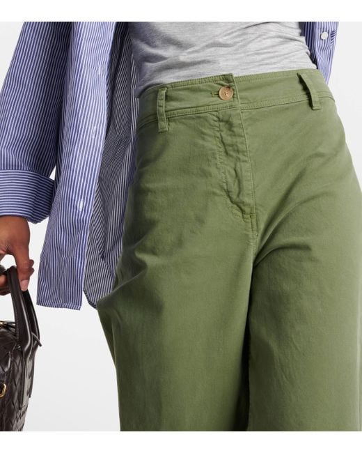 Pantalon ample Megan en coton Nili Lotan en coloris Green