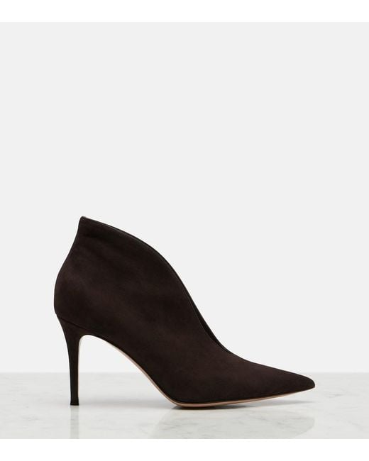 Gianvito Rossi Brown Vania Suede Pumps