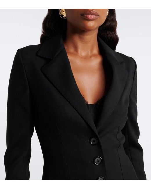 Dolce & Gabbana Black Wool-Blend Blazer