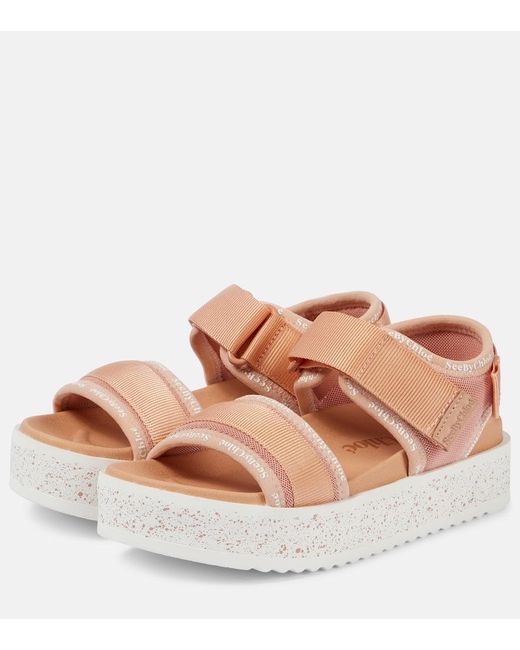 See By Chloé Brown Plateausandalen Pipper