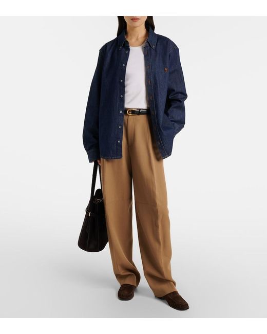 AMI Blue Ami De Cour Denim Shirt