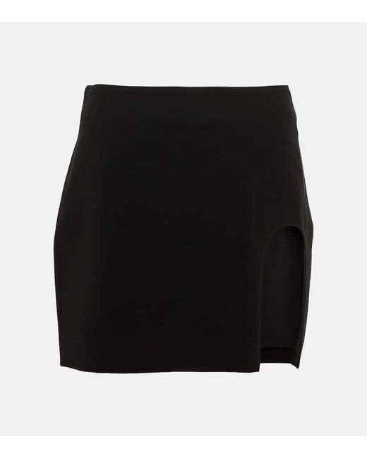 Monot Black Crepe Miniskirt