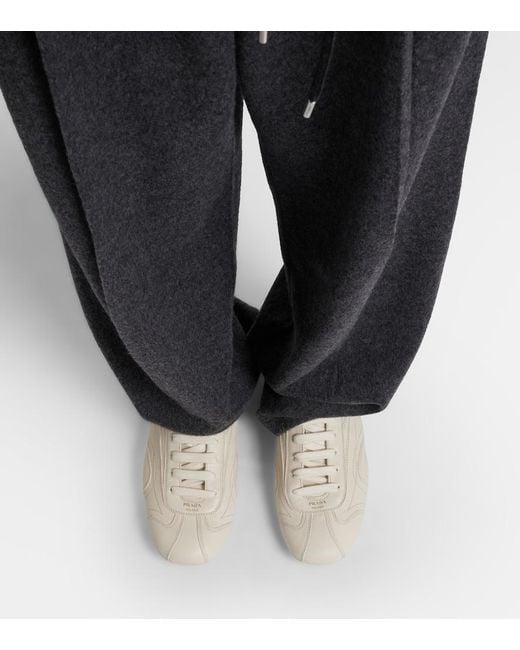 Prada White Montecarlo Re-Edition 2005 Leather Sneakers