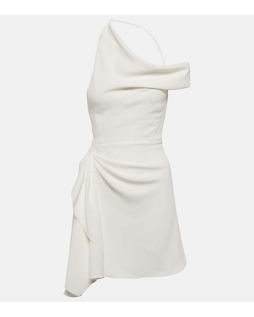 Vestido corto Dossier de crepe Maticevski de color White