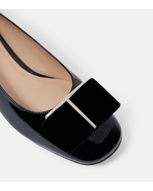 Tom Ford Black Elegant Leather Ballerinas For