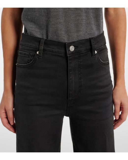 FRAME Black Le Sleek High-rise Straight Jeans