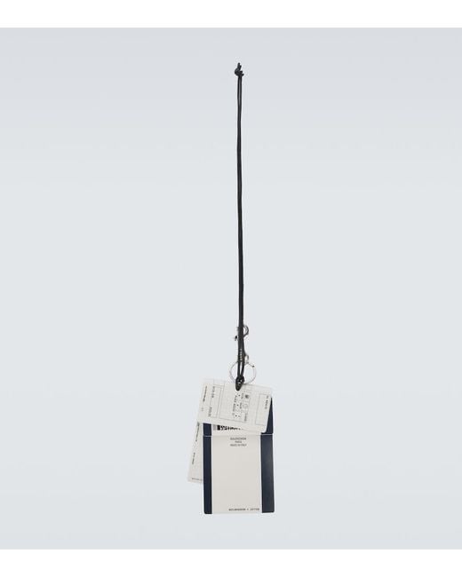 Balenciaga Train Ticket Keychain in White for Men | Lyst