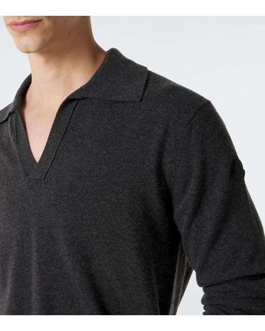 Pullover Polo di Moncler in Black da Uomo
