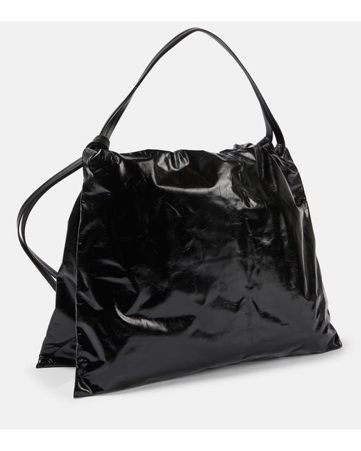 Jil Sander Black Empire Leather Shoulder Bag