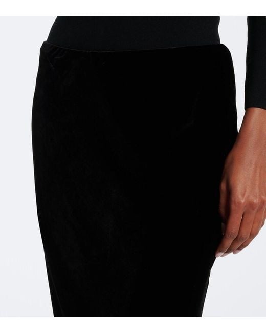 Rohe Black Velvet Maxi Skirt