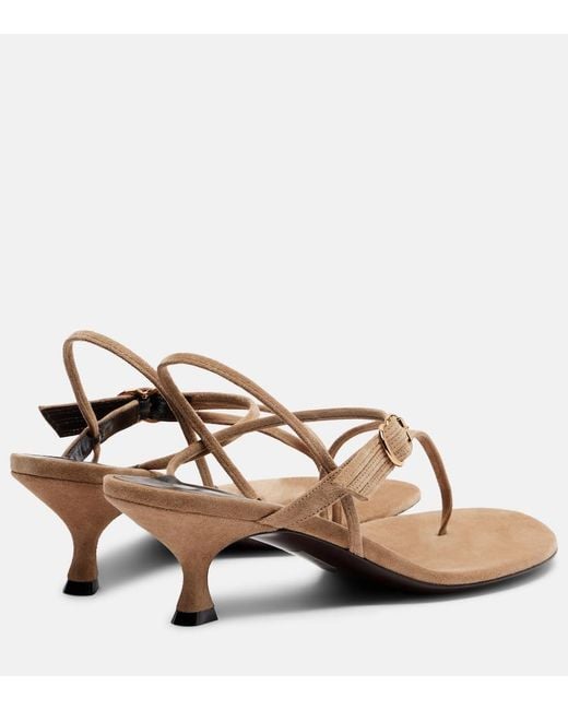 Herbert Levine Metallic Starry-Eyed 55 Suede Thong Sandals