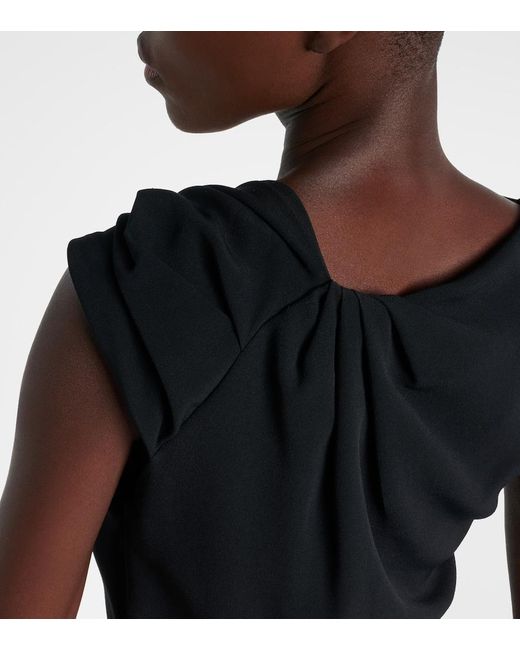 Vestido De Coctel Drapeado Givenchy de color Black