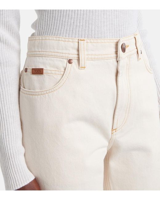 Tod's Natural High-Rise Straight Jeans