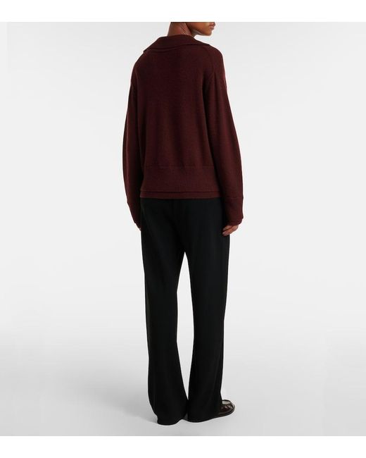 Vince Purple Layered Wool And Cashmere Sweater