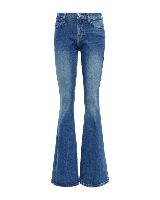 FRAME Denim Le High Flare High-rise Jeans in Blue | Lyst