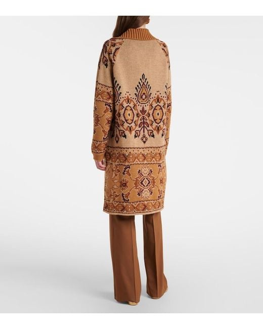 Etro Brown Wool-Blend Cardigan