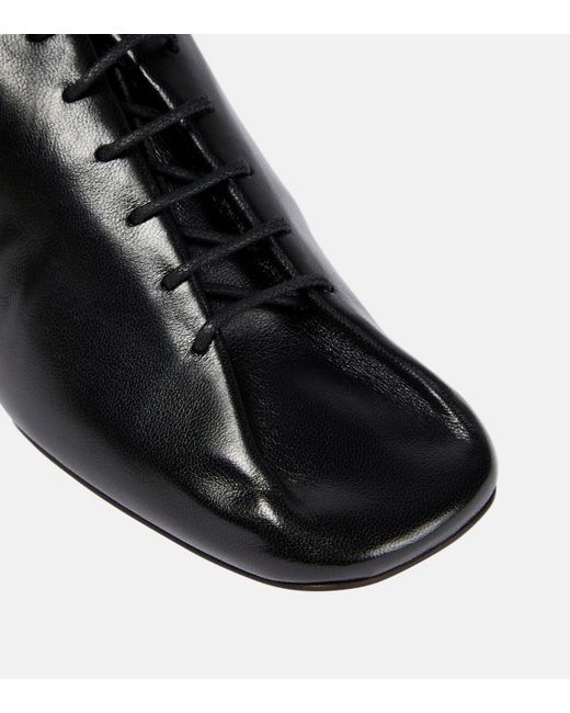 Lemaire Black Souris Derby Leather Pumps