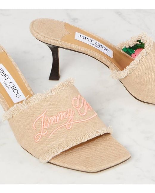 Jimmy Choo Natural Pantoletten Alexia 70