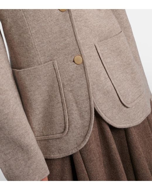 Jardin Des Orangers Natural Wool And Cashmere Blazer