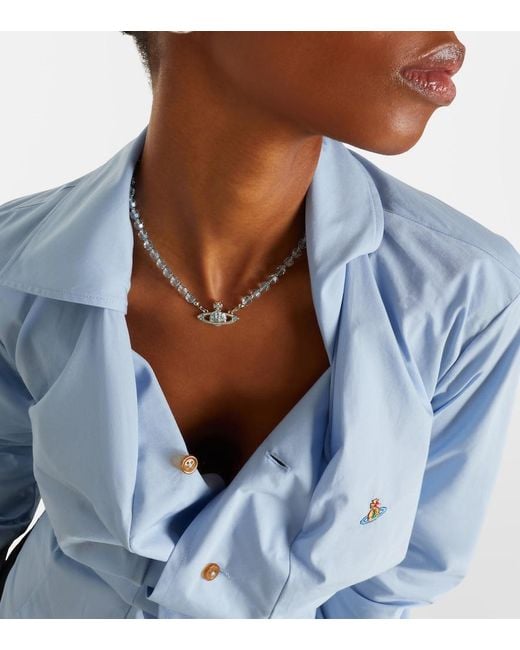 Vivienne Westwood White Embellished Choker