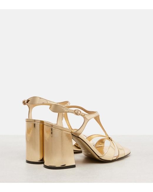 Jimmy Choo Kesia Metallic Leather Sandals