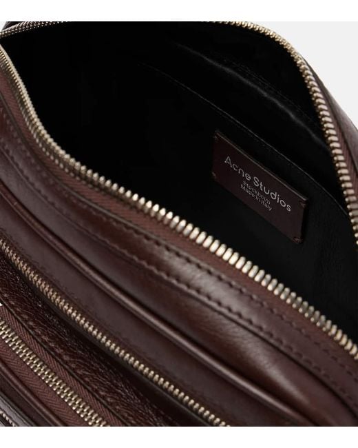 Bolso Al Hombro Camero Party De Piel Acne de color Black
