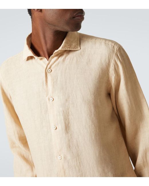 Fedeli Natural Linen Shirt for men