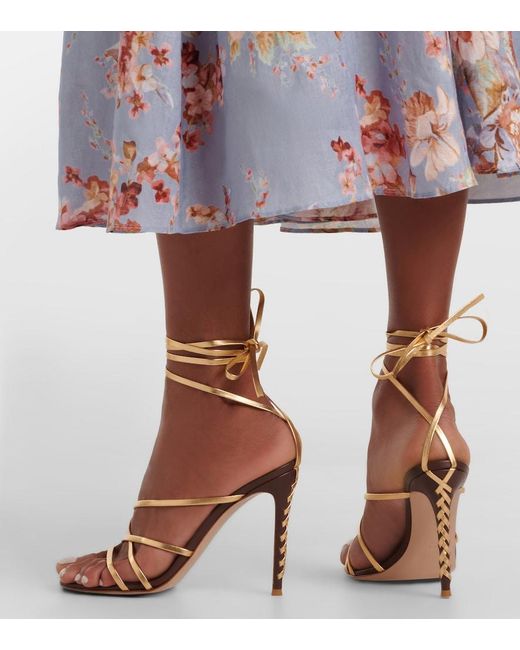 Gianvito Rossi Metallic Leather Sandals