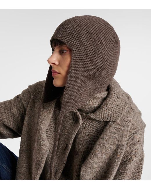 The Row Natural Soizic Ribbed-Knit Cashmere Hat