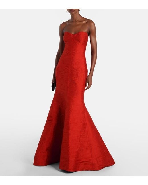 Marmar Halim Red Bustier Gown