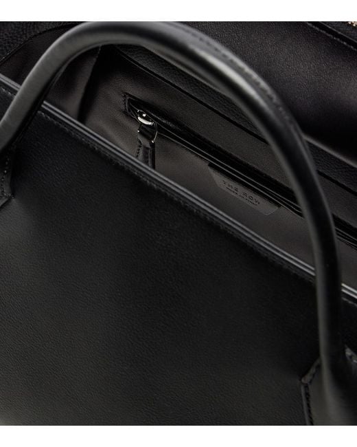 The Row Black Terrasse Medium Leather Top-Handle Bag