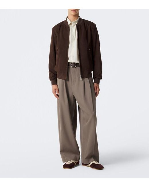 Arma Brown Didier Suede Bomber Jacket for men