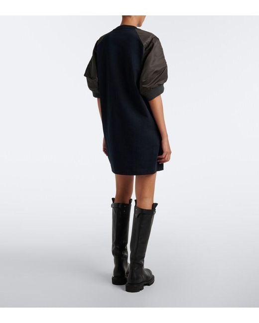 Sacai Black Cotton Minidress