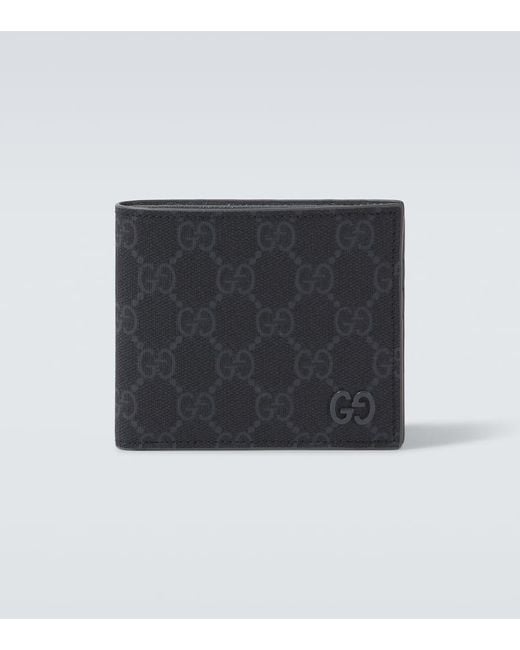 Gucci Black Wallet With gg Detail for men
