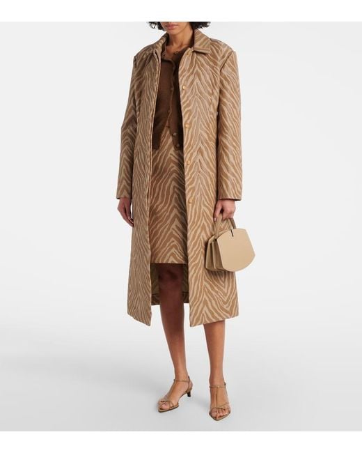 TOVE Natural Mira Cotton-Blend Jacquard Coat