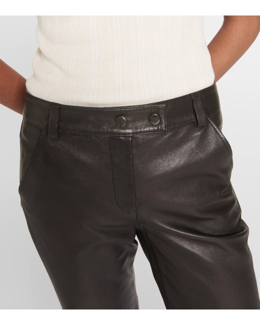 Pantalon evase Sleek Statement en cuir Dorothee Schumacher en coloris Black