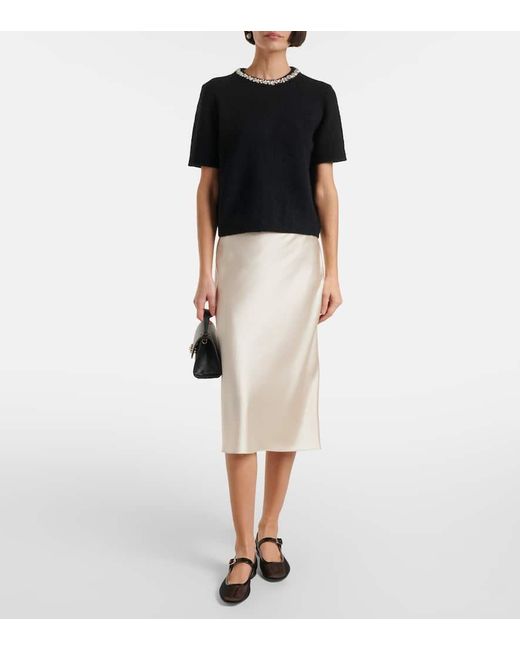 Velvet Black Layton Embellished Alpaca And Wool-Blend Top